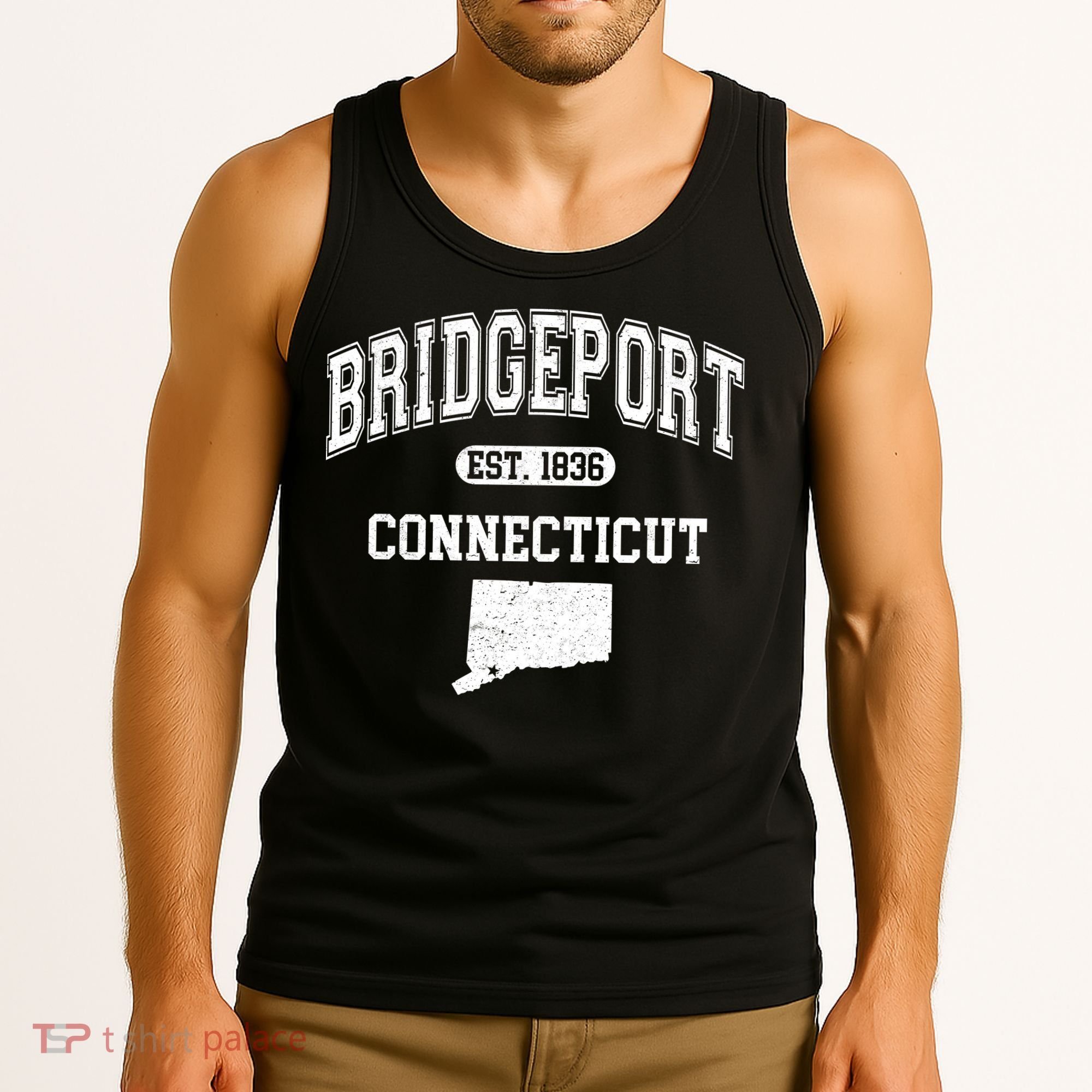 Bridgeport Connecticut Est. 1836 Varsity Tank Top