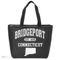 Bridgeport Connecticut Est. 1836 Varsity Tote Bag thumb 0