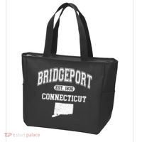 Bridgeport Connecticut Est. 1836 Varsity Tote Bag thumb 3