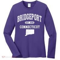 Bridgeport Connecticut Est. 1836 Varsity Women's Long Sleeve Shirt thumb 0