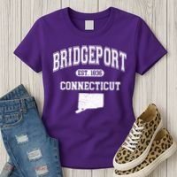 Bridgeport Connecticut Est. 1836 Varsity Women's T-Shirt thumb 3