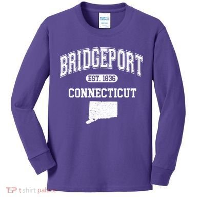 Bridgeport Connecticut Est. 1836 Varsity Kids Long Sleeve Shirt