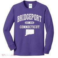 Bridgeport Connecticut Est. 1836 Varsity Kids Long Sleeve Shirt thumb 0