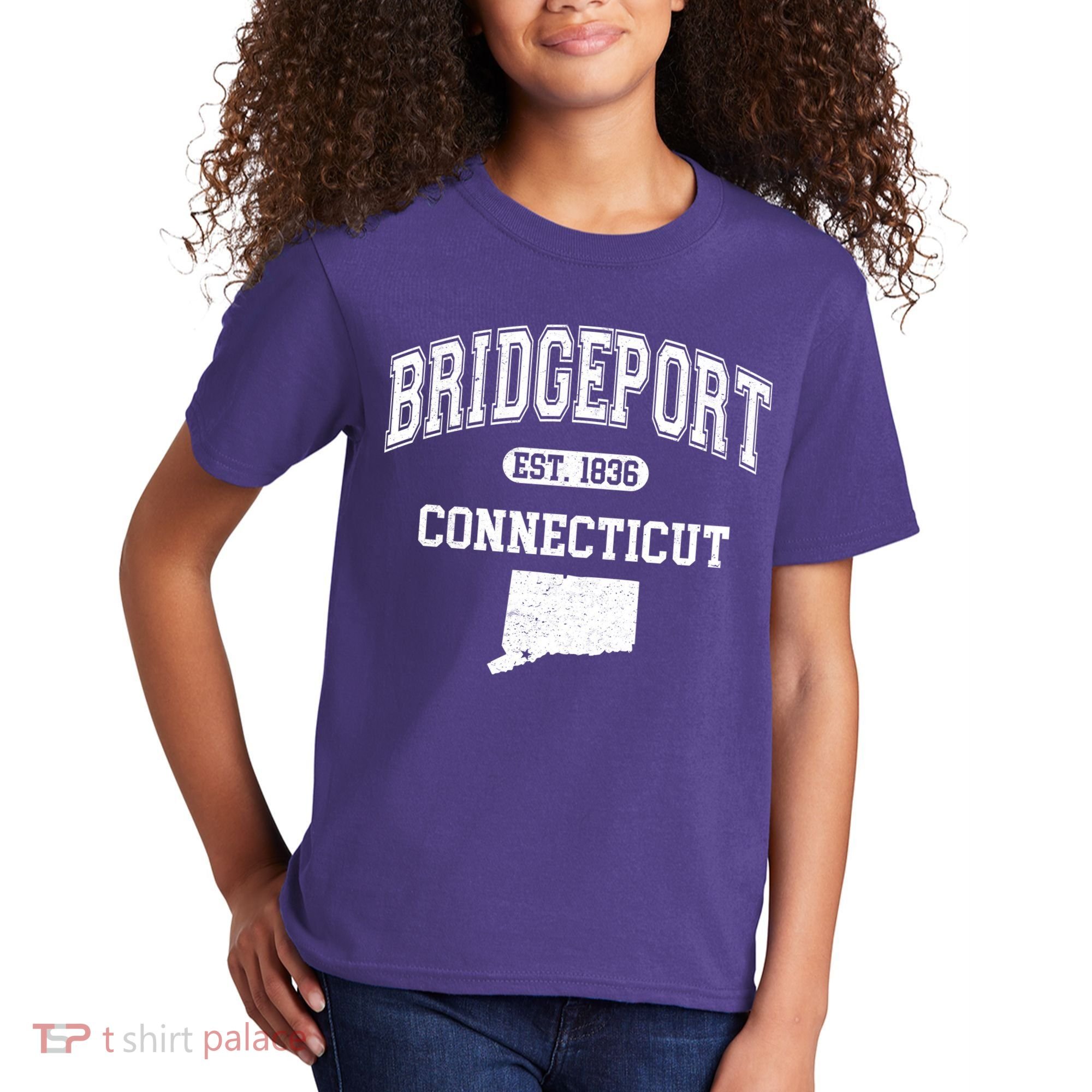 Bridgeport Connecticut Est. 1836 Varsity Kids T-Shirt