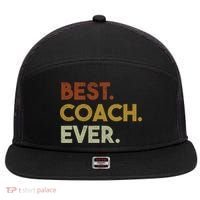 Best Coach Ever Gift For Sports Coach Gift 7 Panel Mesh Trucker Snapback Hat thumb 0