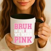 Breast Cancer For Bruh In October Wear Coffee Mug thumb 3