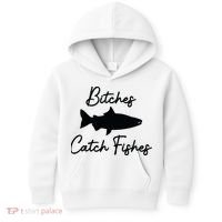 Bitches Catch Fishes Kids Hoodie thumb 0