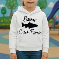 Bitches Catch Fishes Kids Hoodie thumb 3