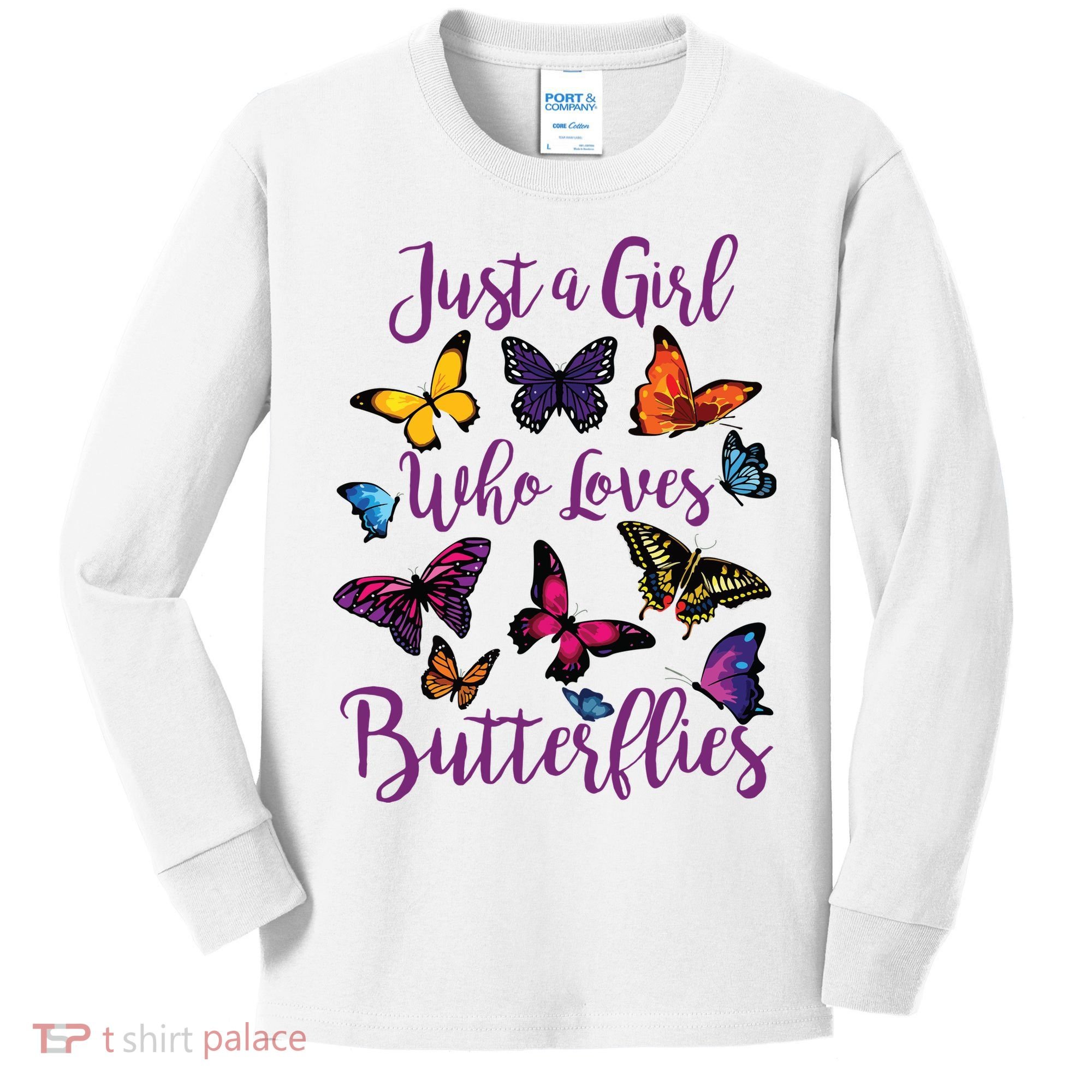 Butterfly Collection For Who Loves Butterflies Gift Kids Long Sleeve Shirt