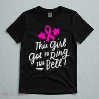 Breast Cancer Funny This Girl Got To Ring The Bell Chemo Grad T-Shirt thumb 5