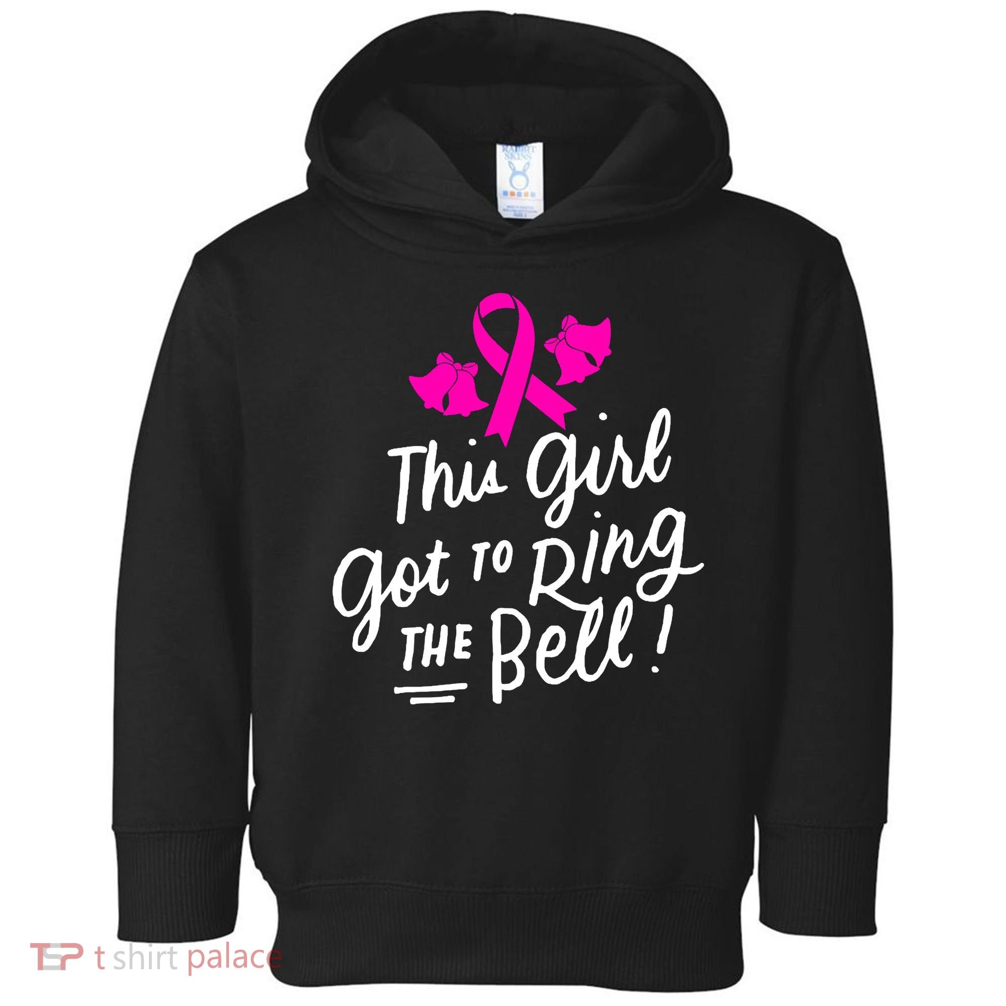 Breast Cancer Funny This Girl Got To Ring The Bell Chemo Grad Toddler Hoodie