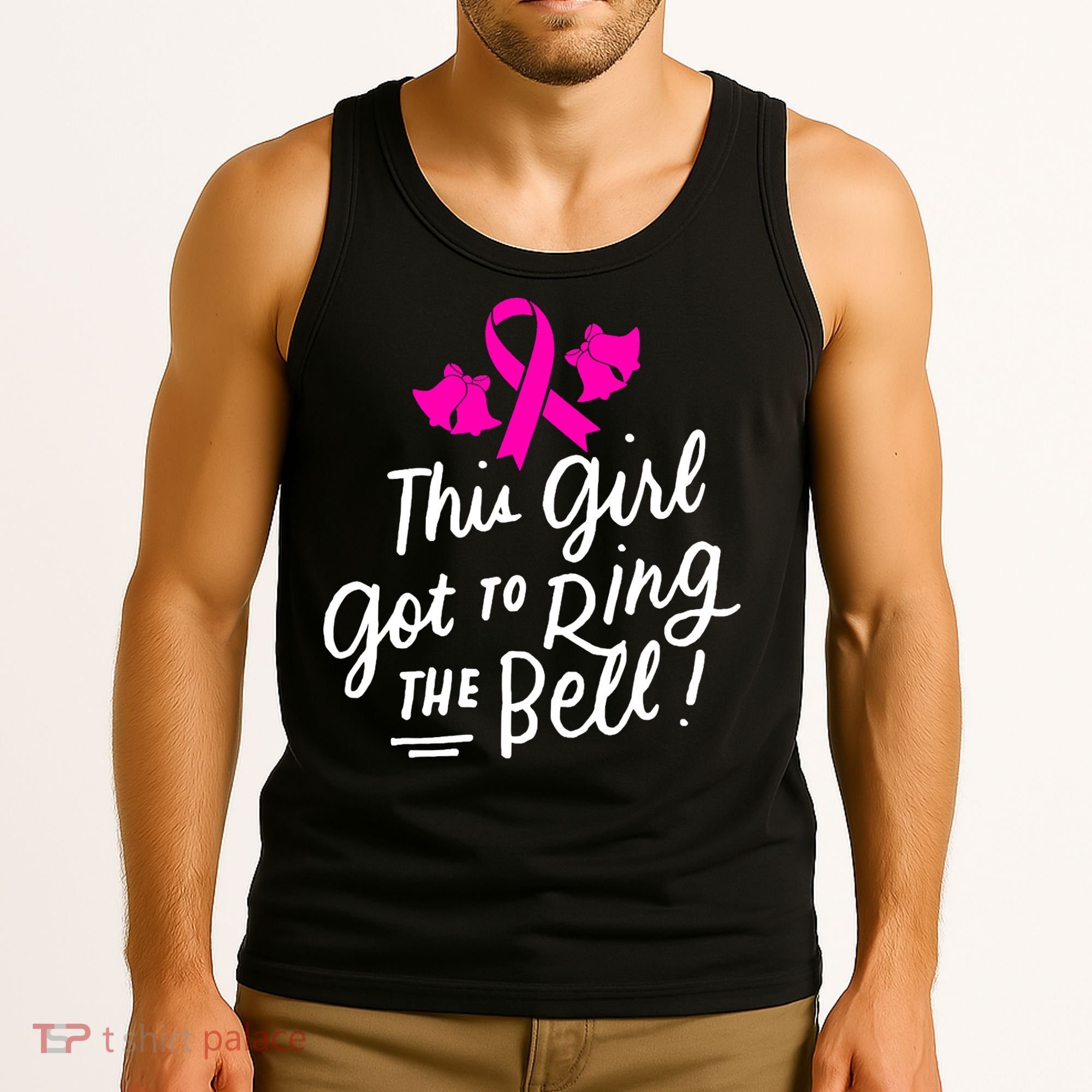 Breast Cancer Funny This Girl Got To Ring The Bell Chemo Grad Tank Top