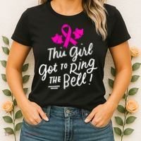 Breast Cancer Funny This Girl Got To Ring The Bell Chemo Grad Women's T-Shirt thumb 2