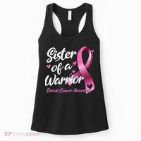 Breast Cancer Fighter Awareness Sister Of A Warrior Women's Tank Top thumb 0