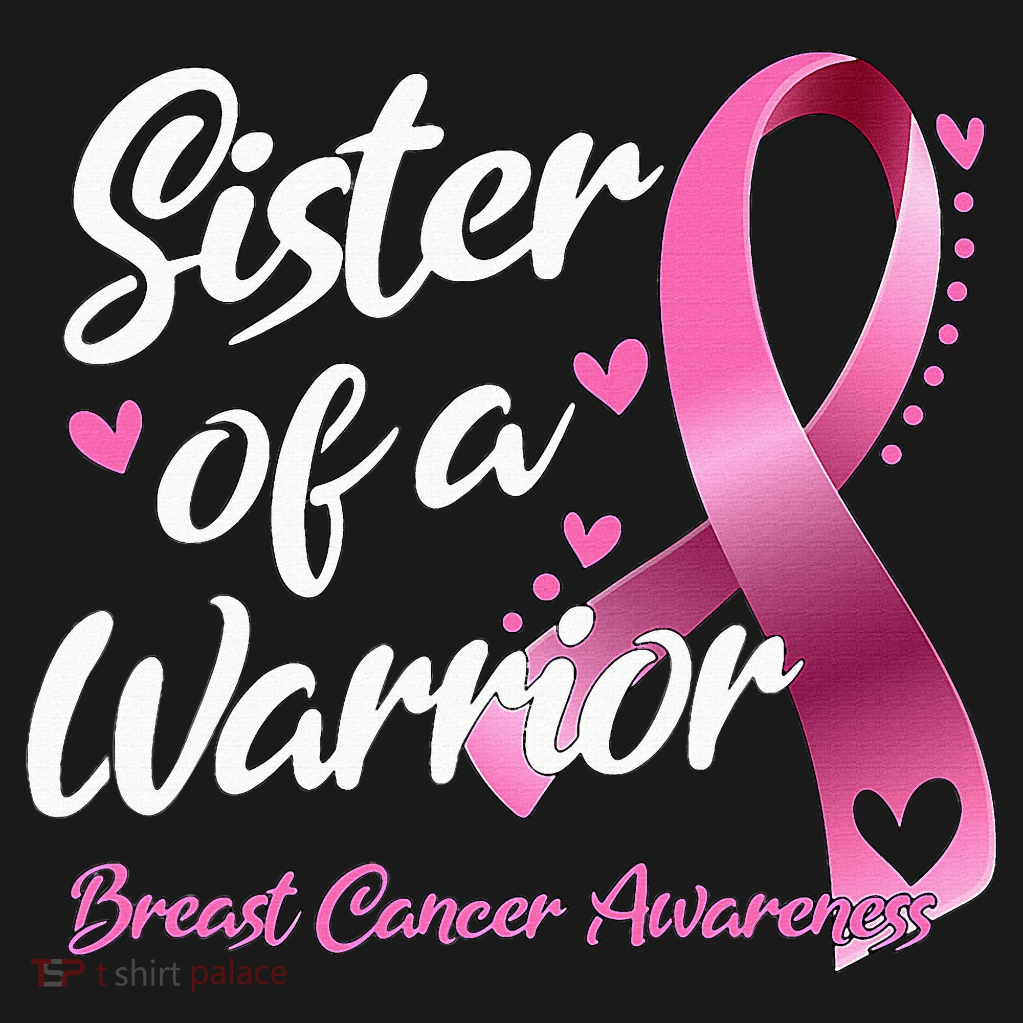 Breast Cancer Fighter Awareness Sister Of A Warrior Kids Sweatshirt