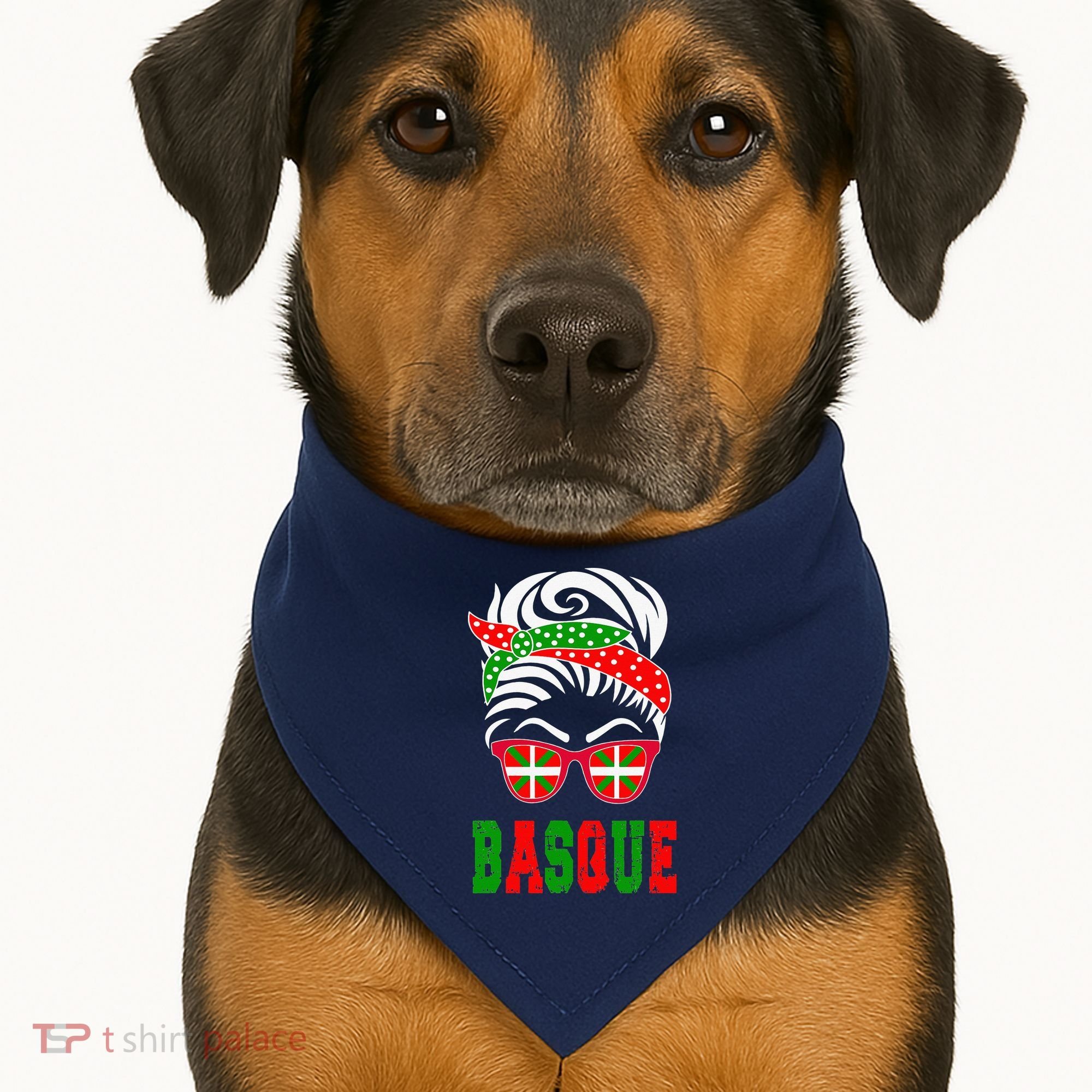 Basque Country Flag Basque Girl USA-Made Doggie Bandana