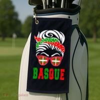 Basque Country Flag Basque Girl Golf Towel thumb 2
