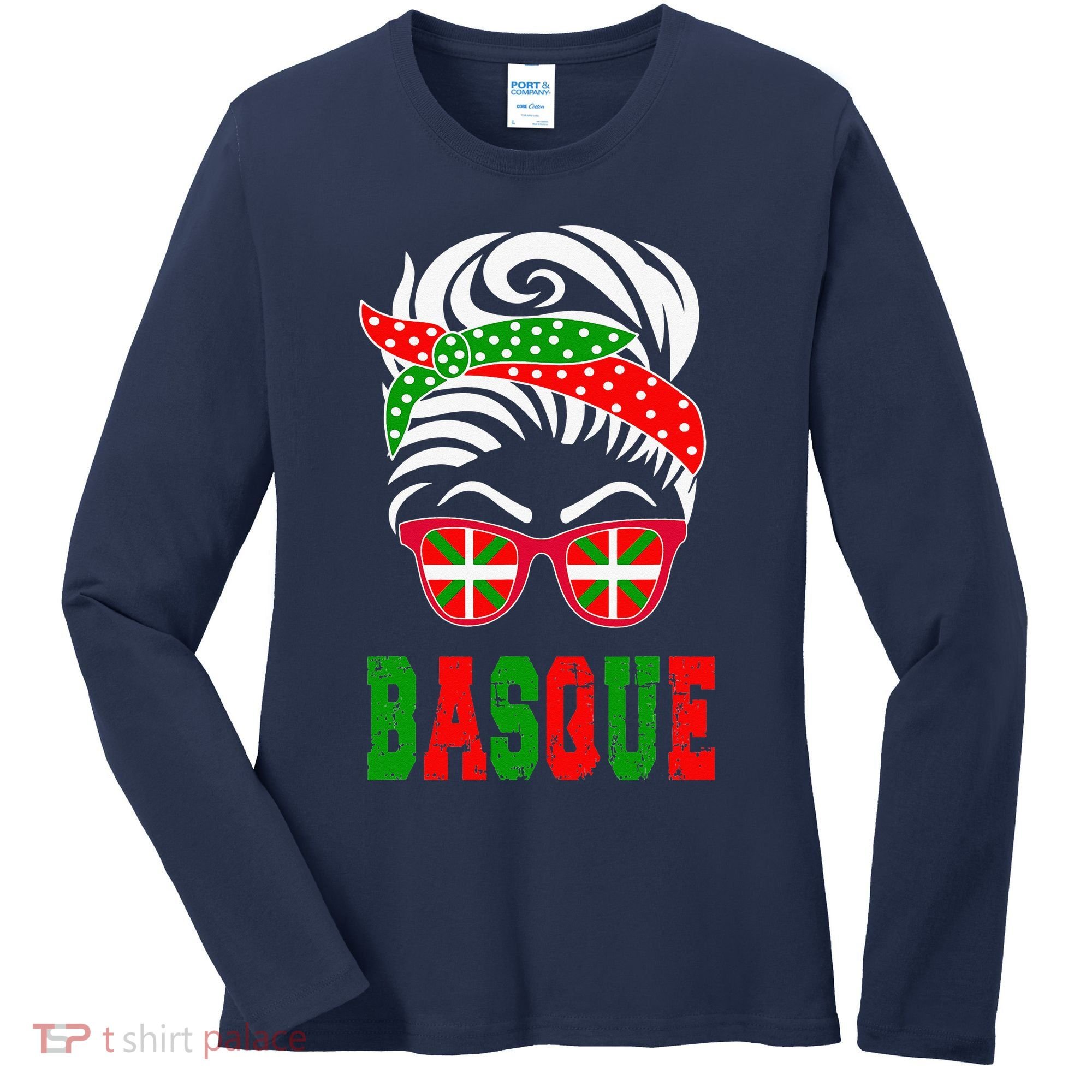 Basque Country Flag Basque Girl Women's Long Sleeve Shirt