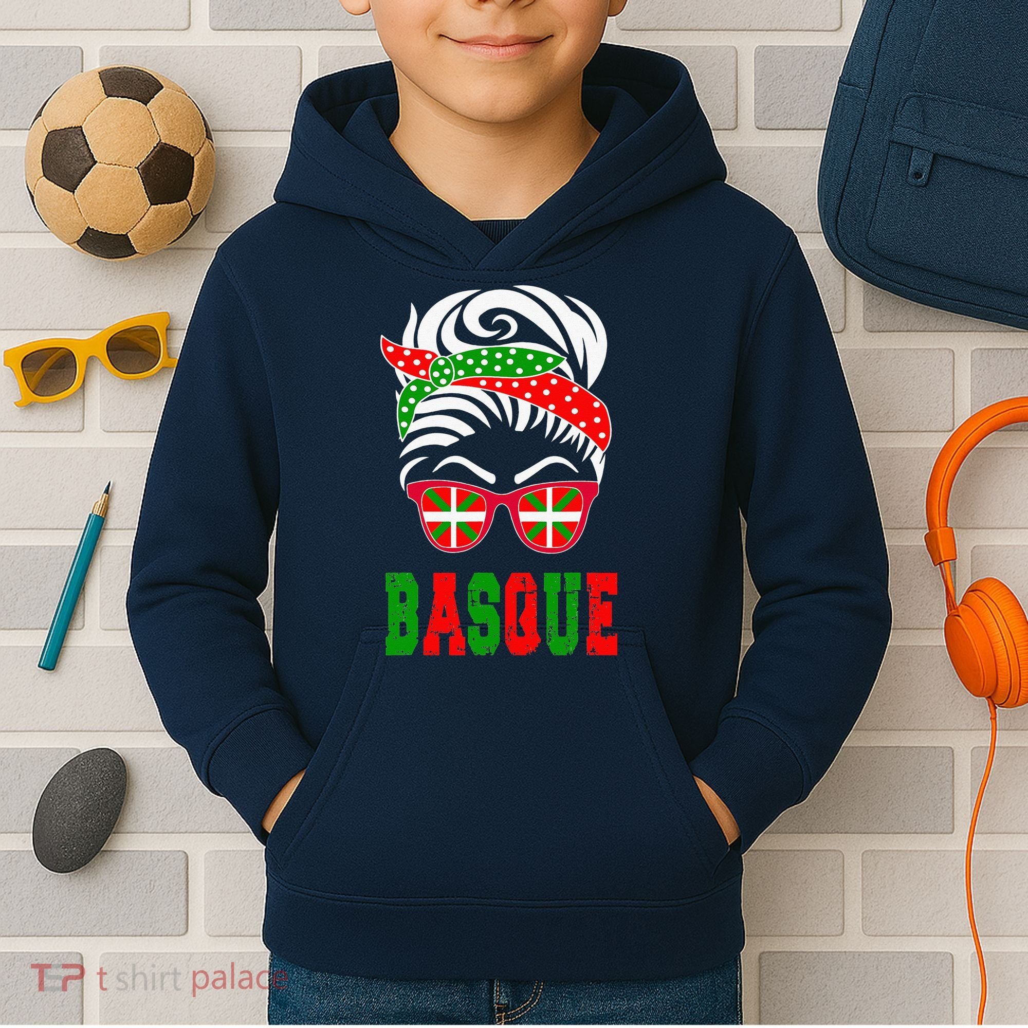 Basque Country Flag Basque Girl Kids Hoodie