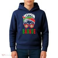 Basque Country Flag Basque Girl Kids Hoodie thumb 4