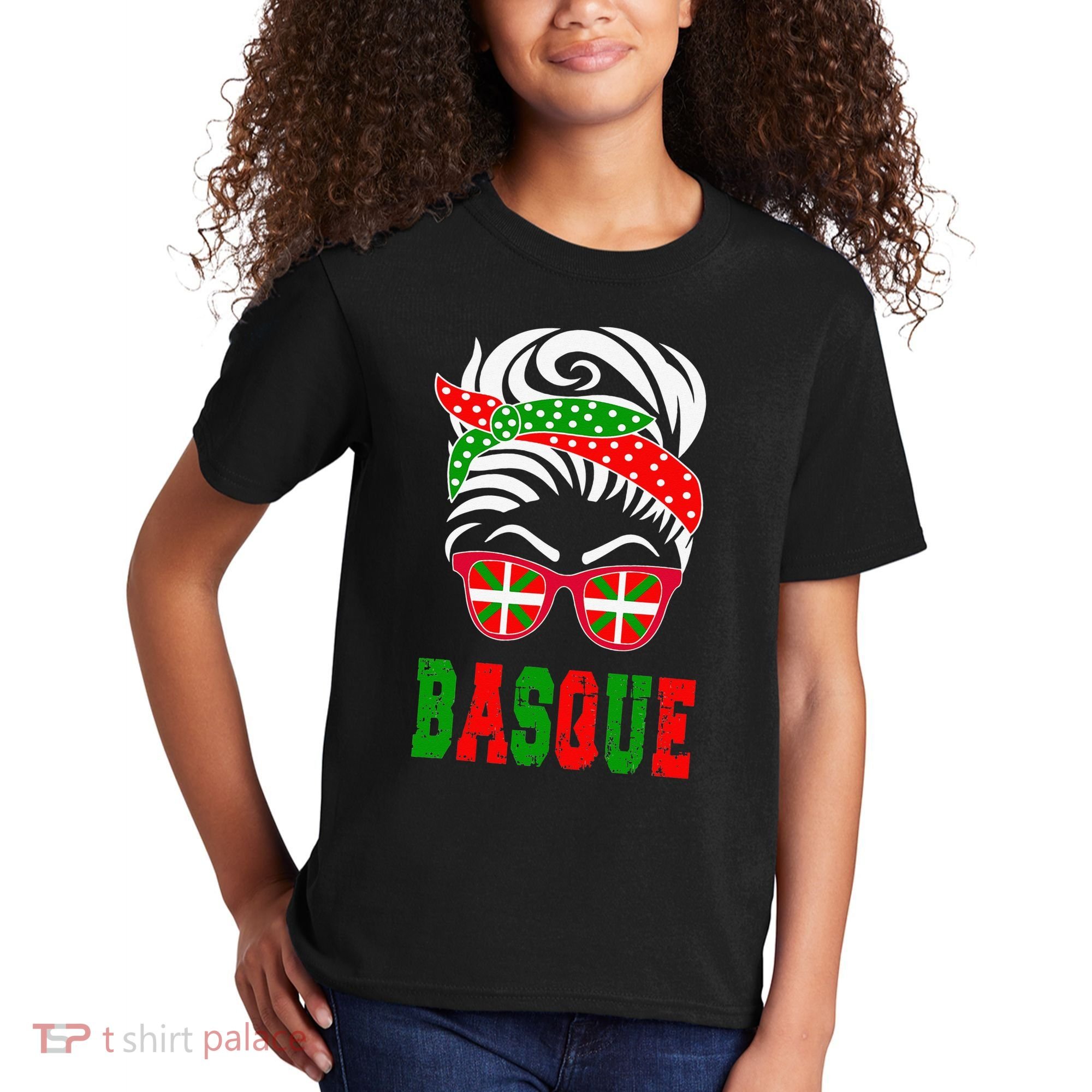 Basque Country Flag Basque Girl Kids T-Shirt