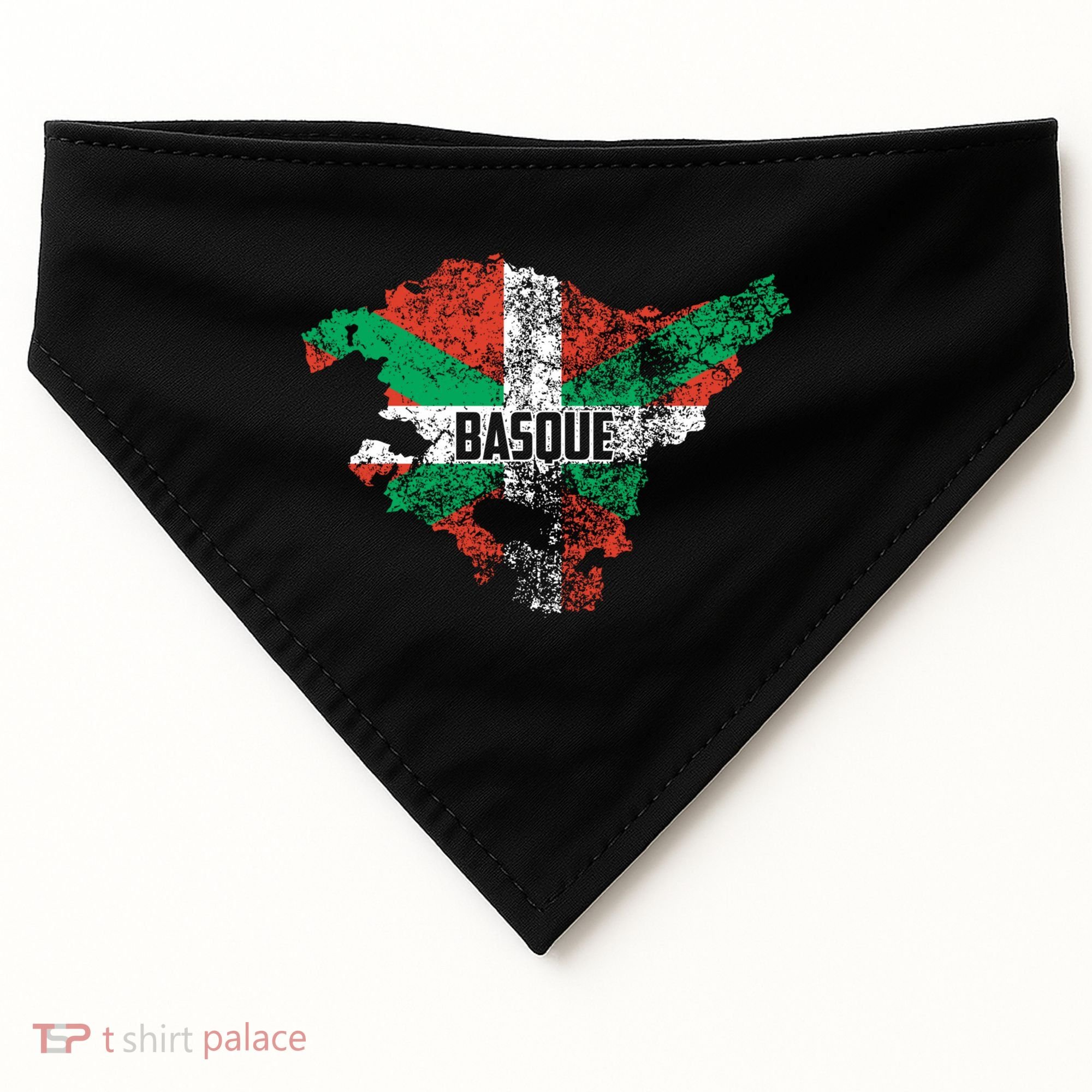 Basque Country Flag Euskadi Historical Roots Gift Meaningful Gift USA-Made Doggie Bandana
