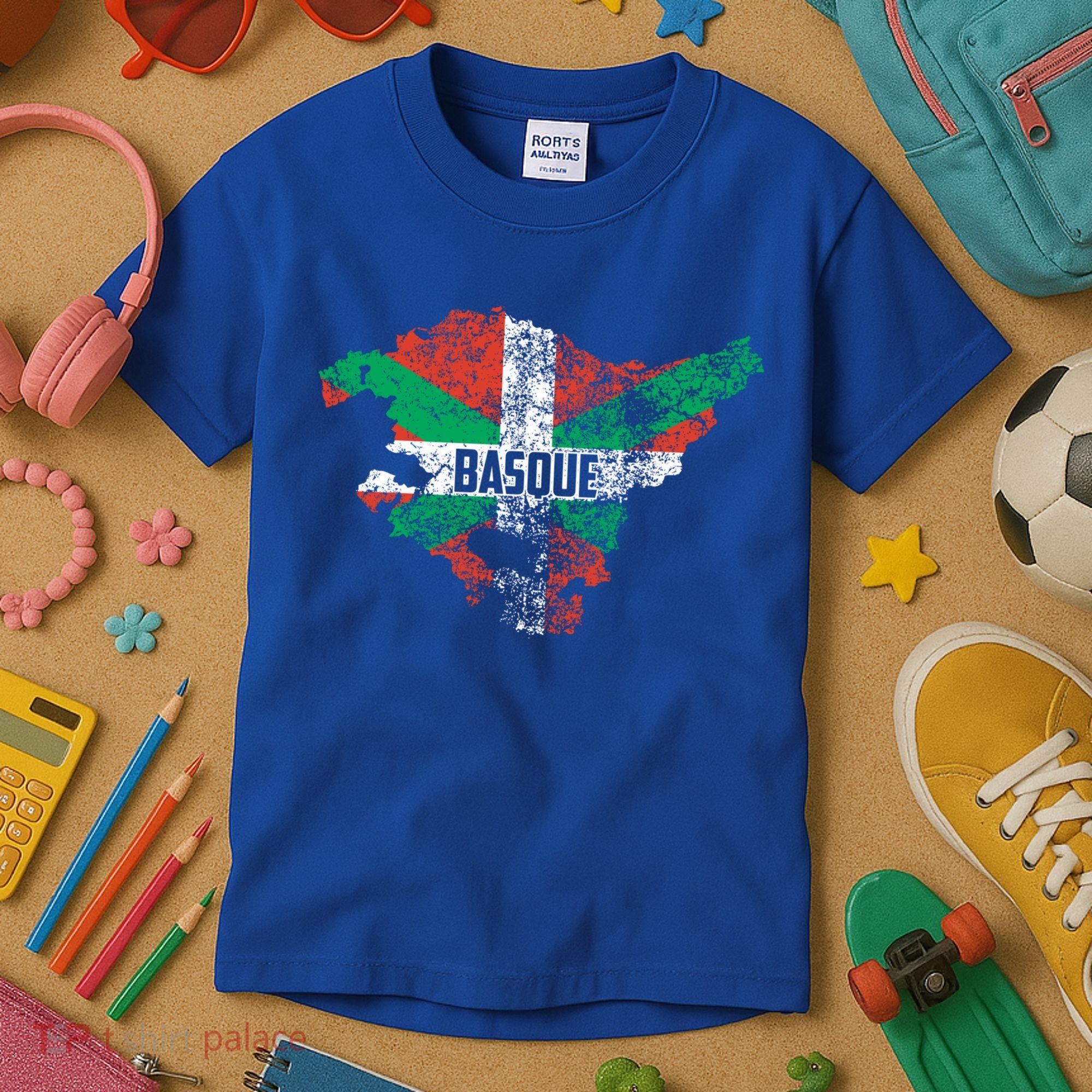 Basque Country Flag Euskadi Historical Roots Gift Meaningful Gift Kids T-Shirt