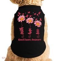 Breast Cancer Faith Hope Love Floral Doggie Tank thumb 0