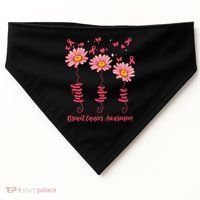Breast Cancer Faith Hope Love Floral USA-Made Doggie Bandana thumb 0
