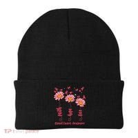 Breast Cancer Faith Hope Love Floral Beanie thumb 0
