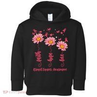 Breast Cancer Faith Hope Love Floral Toddler Hoodie thumb 0