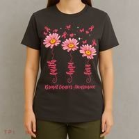 Breast Cancer Faith Hope Love Floral T-Shirt thumb 4