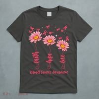 Breast Cancer Faith Hope Love Floral T-Shirt thumb 5