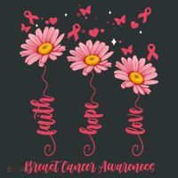 Breast Cancer Faith Hope Love Floral Tank Top thumb 6
