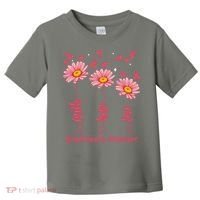 Breast Cancer Faith Hope Love Floral Toddler T-Shirt thumb 0