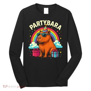 Birthday Capybara Fun Partybara Capybara Party  Long Sleeve Shirt