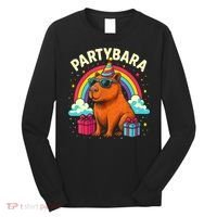 Birthday Capybara Fun Partybara Capybara Party  Long Sleeve Shirt thumb 0