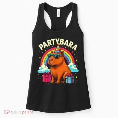 Birthday Capybara Fun Partybara Capybara Party  Women's Tank Top