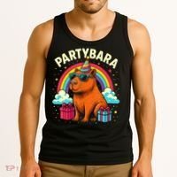 Birthday Capybara Fun Partybara Capybara Party  Tank Top thumb 3