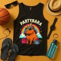 Birthday Capybara Fun Partybara Capybara Party  Tank Top thumb 4