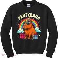 Birthday Capybara Fun Partybara Capybara Party  Kids Sweatshirt thumb 0
