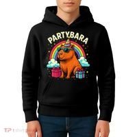 Birthday Capybara Fun Partybara Capybara Party  Kids Hoodie thumb 4