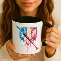 Baseball Cute For Women Ice Cream Cute Baseball Gift Coffee Mug thumb 3