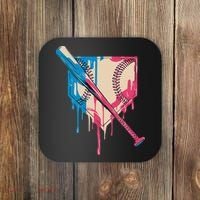 Baseball Cute For Women Ice Cream Cute Baseball Gift Coaster thumb 0