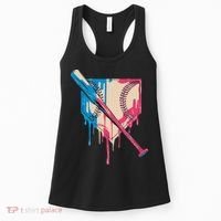 Baseball Cute For Women Ice Cream Cute Baseball Gift Women's Tank Top thumb 0