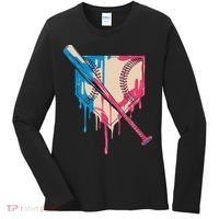 Baseball Cute For Women Ice Cream Cute Baseball Gift Women's Long Sleeve Shirt thumb 0