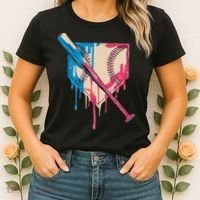 Baseball Cute For Women Ice Cream Cute Baseball Gift Women's T-Shirt thumb 2