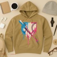 Baseball Cute For Women Ice Cream Cute Baseball Gift Hoodie thumb 3