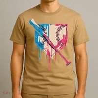 Baseball Cute For Women Ice Cream Cute Baseball Gift T-Shirt thumb 3