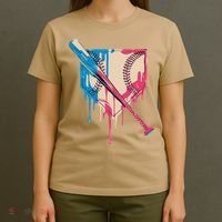 Baseball Cute For Women Ice Cream Cute Baseball Gift T-Shirt thumb 4